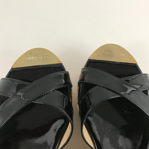 Jimmy Choo LIKE NEW Black Patent Leather Platforms - Picture 3 of 7